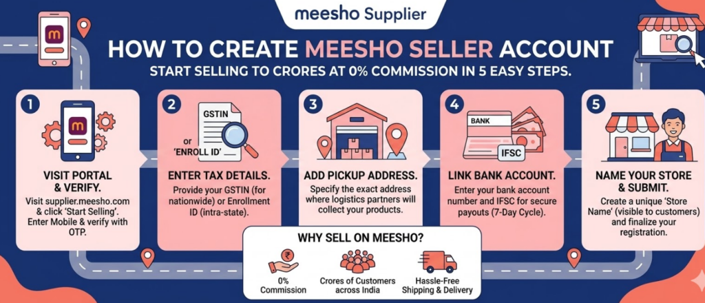 Create a Meesho Seller Account
